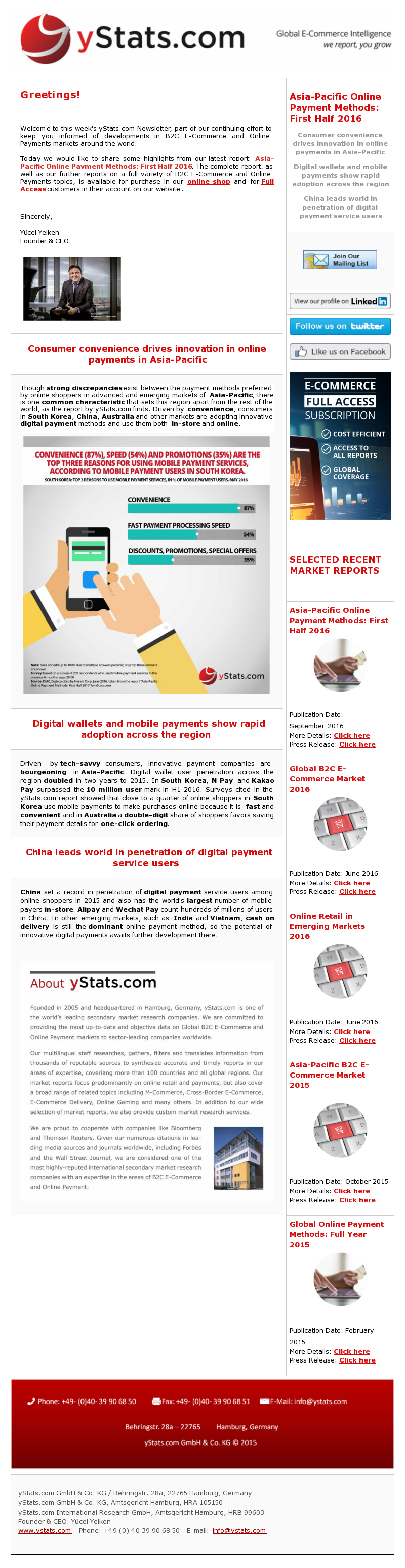 Asia-Pacific leads in online and mobile payment innovation

Though strong discrepancies exist between the payment methods preferred by online shoppers in advanced and emerging markets of Asia-Pacific, there is one common characteristic that sets this region apart from the rest of the world, as the report by yStats.com finds. Driven by convenience, consumers in South Korea, China, Australia and other markets are adopting innovative digital payment methods and use them both in-store and online.

Driven by tech-savvy consumers, innovative payment companies are bourgeoning in Asia-Pacific. Digital wallet user penetration across the region doubled in two years to 2015. In South Korea, N Pay and Kakao Pay surpassed the 10 million user mark in H1 2016. Surveys cited in the yStats.com report showed that close to a quarter of online shoppers in South Korea use mobile payments to make purchases online because it is fast and convenient and in Australia a double-digit share of shoppers favors saving their payment details for one-click ordering.

China set a record in penetration of digital payment service users among online shoppers in 2015 and also has the world’s largest number of mobile payers in-store. Alipay and Wechat Pay count hundreds of millions of users in China. In other emerging markets, such as India and Vietnam, cash on delivery is still the dominant online payment method, so the potential of innovative digital payments awaits further development there.